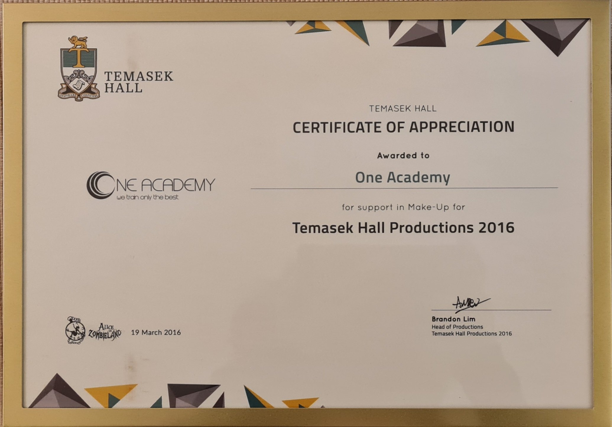 Makeup Sponsor for Cynosure Ball (NTU)2016201