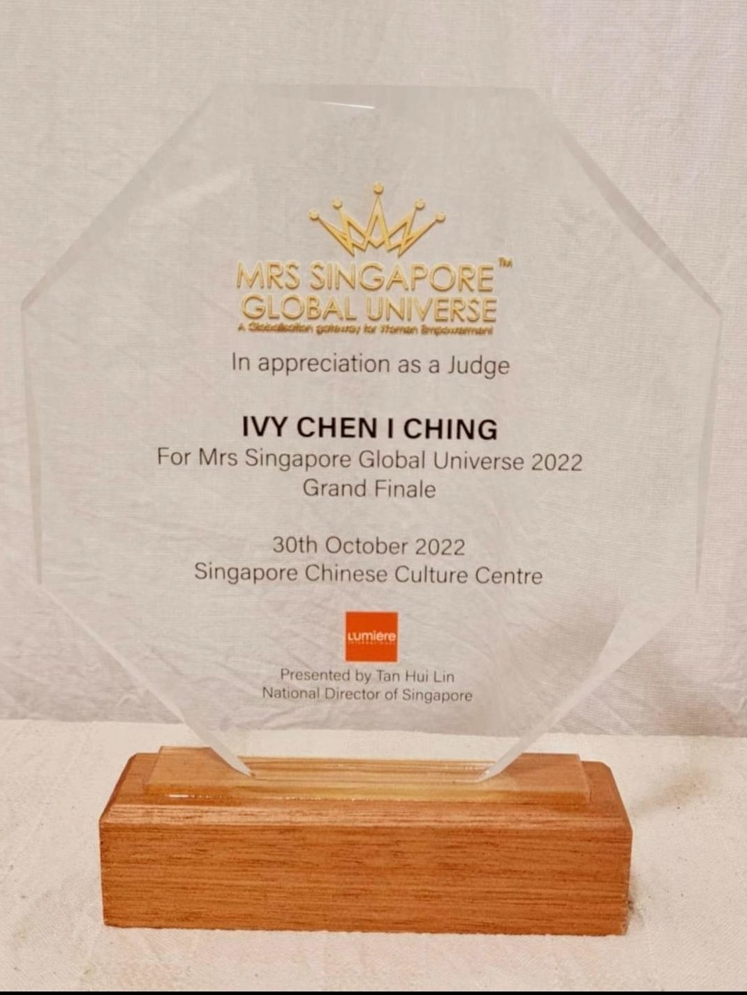 Judge for Mrs.Singapore Global Universe 2022